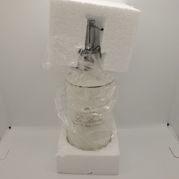 New Kassatex ALB-LD-W Le Bain PORCELAIN Lotion Dispenser , White *GENUINE*  NWT - Picture 4 of 9